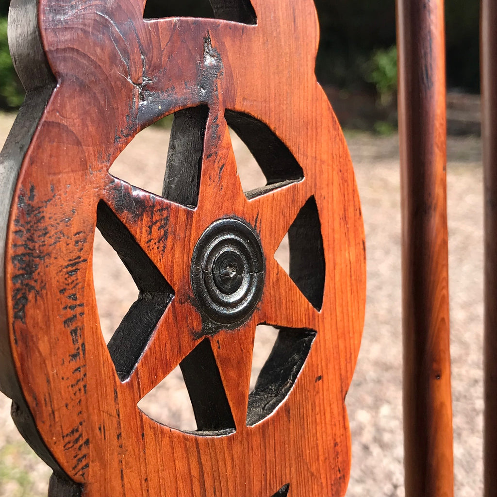 Pair of High Back Elm & Yew Windsor Armchairs - Detail View - 7