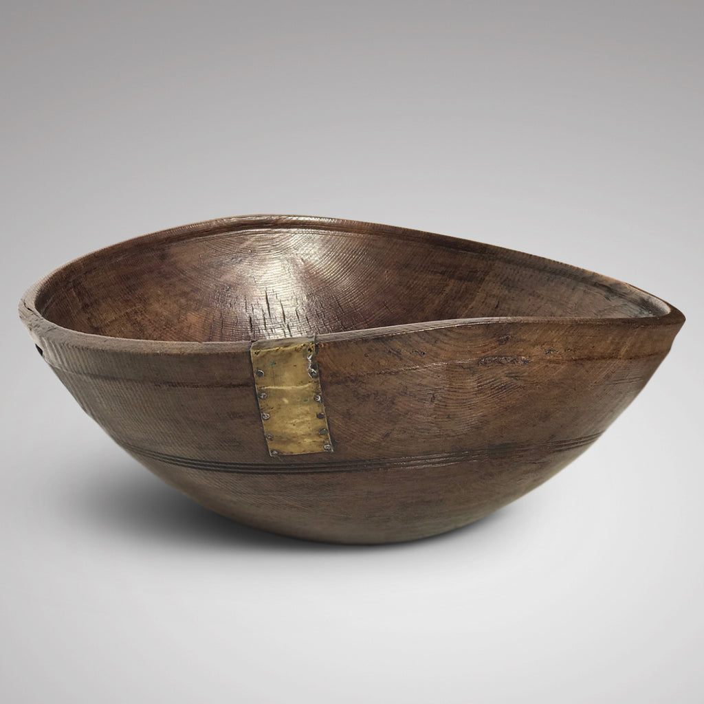 19th Century Treen Dairy Bowl - Main View - 1