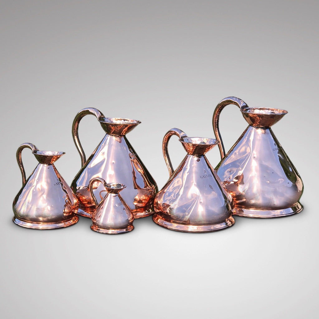 Set of 5 Victorian Copper Harvest Measures - Main View - 1