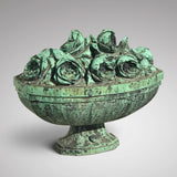 19th Century Bronze Sculpture of Vase of Roses - Main View - 1