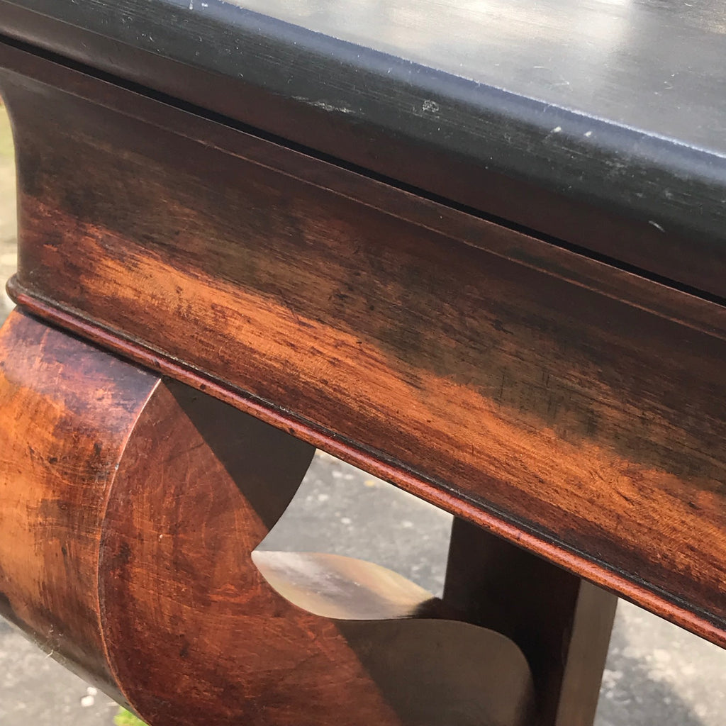 19th Century French Mahogany Console Table - Back View - 4