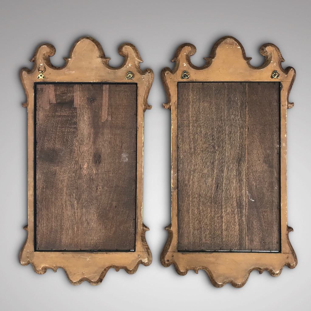 Superb Pair of George II Style Giltwood Mirrors - Back View - 6