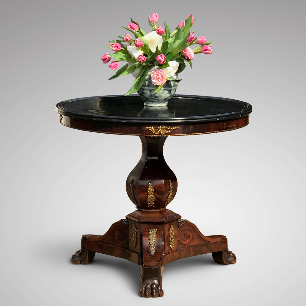 19th Century French Mahogany & Marble Gueridon - Main View - 1