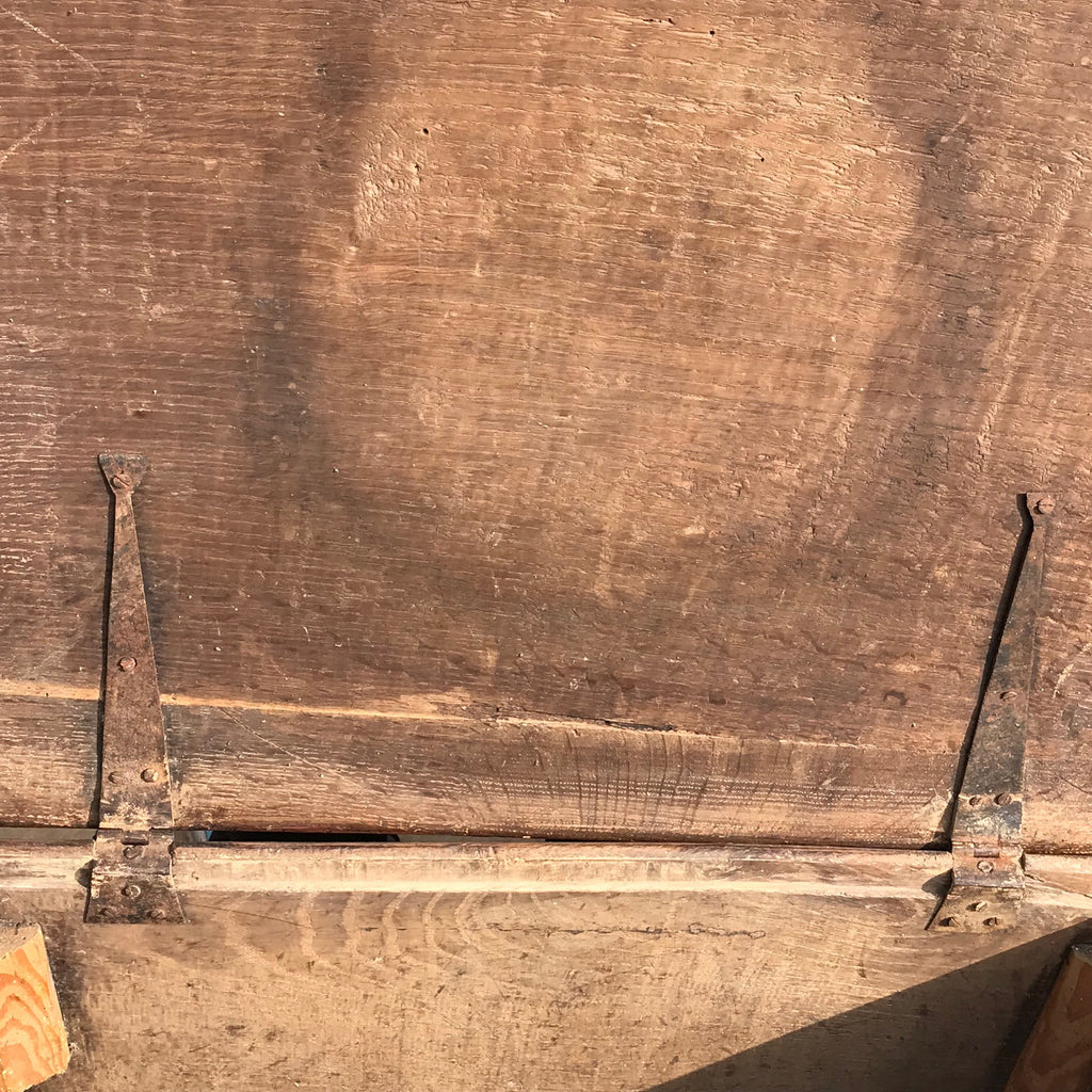 Small Early 19th Century Oak Coffer with Dummy Drawers - Detail View - 8
