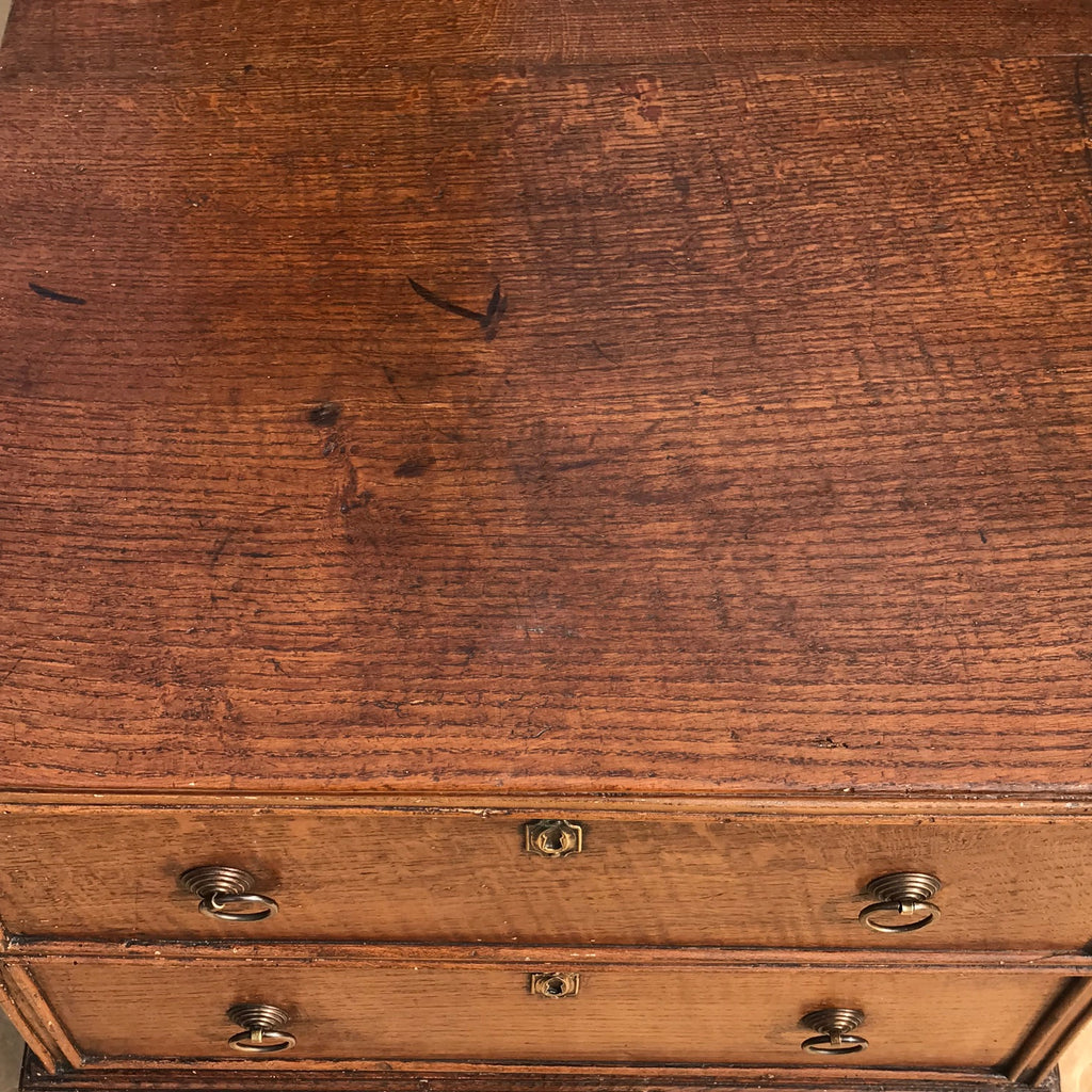 Small Early 19th Century Oak Coffer with Dummy Drawers - Detail View - 7