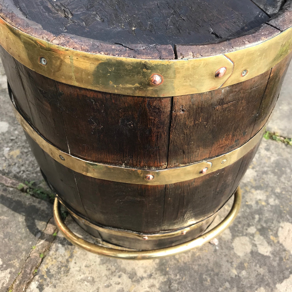 19th Century Oak Coopered Barrel - Detail View - 3