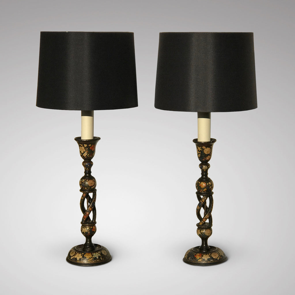 Pair of 19th Century Kashmiri Table Lamps - Main View - 1