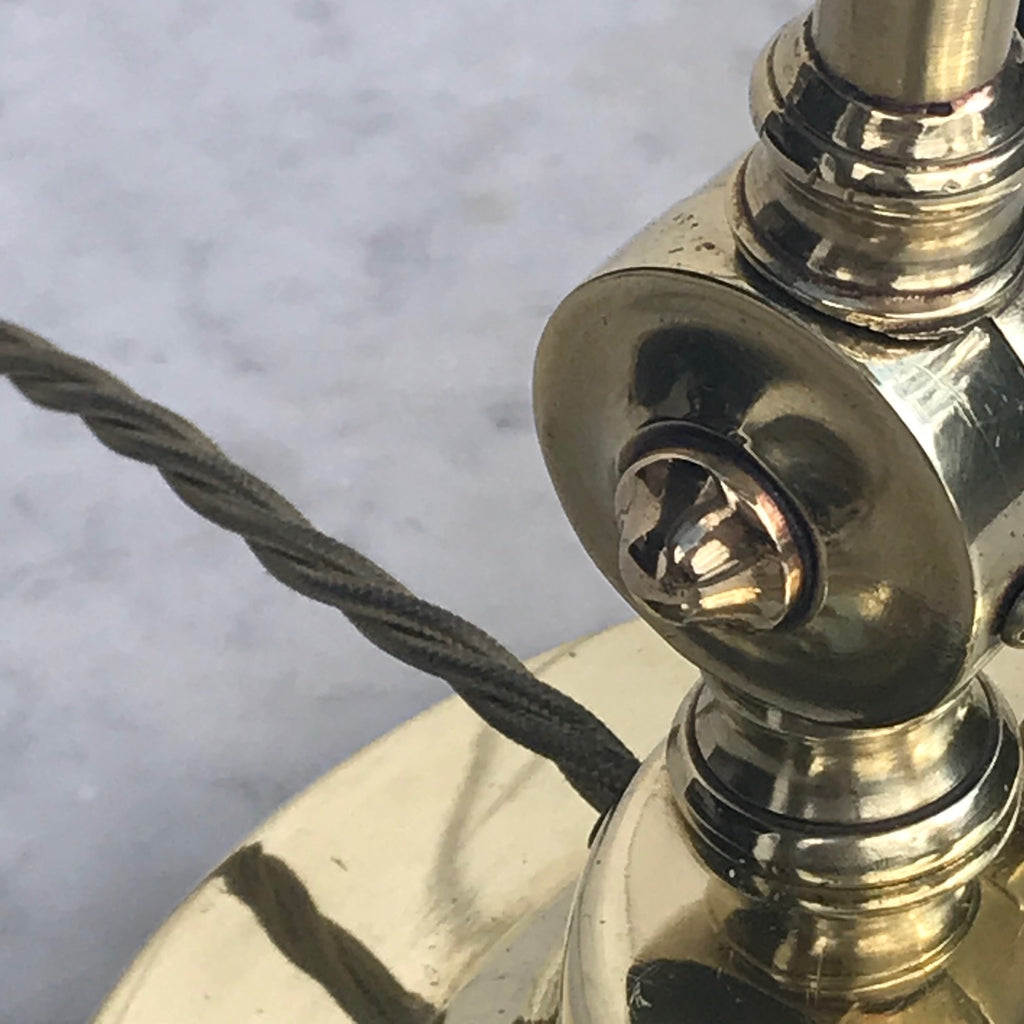 1920's Adjustable Brass Desk Lamp - Detail View - 5