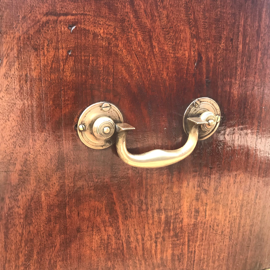 Small 19th Century Teak and Brass Two Part Campaign Chest - Detail View - 7