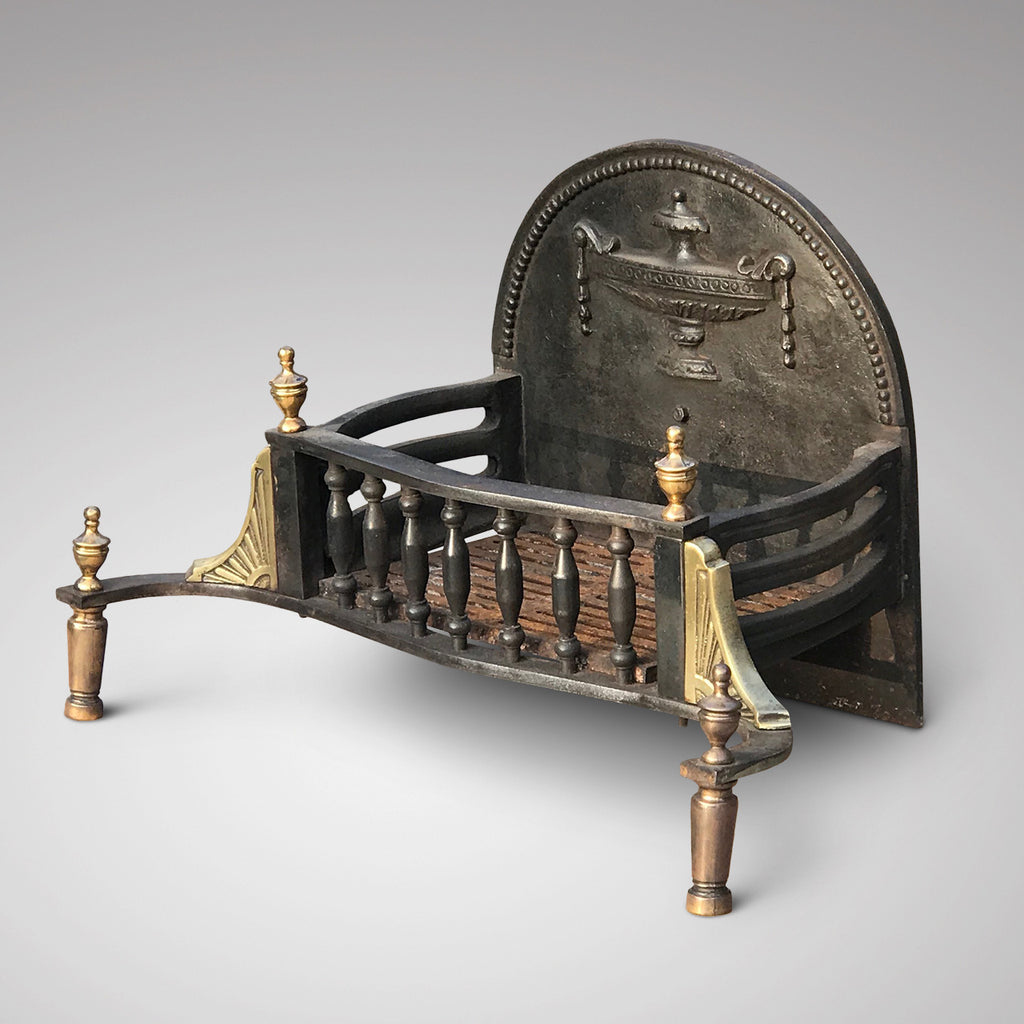 Cast Iron & Brass Fire Basket - Main View - 1