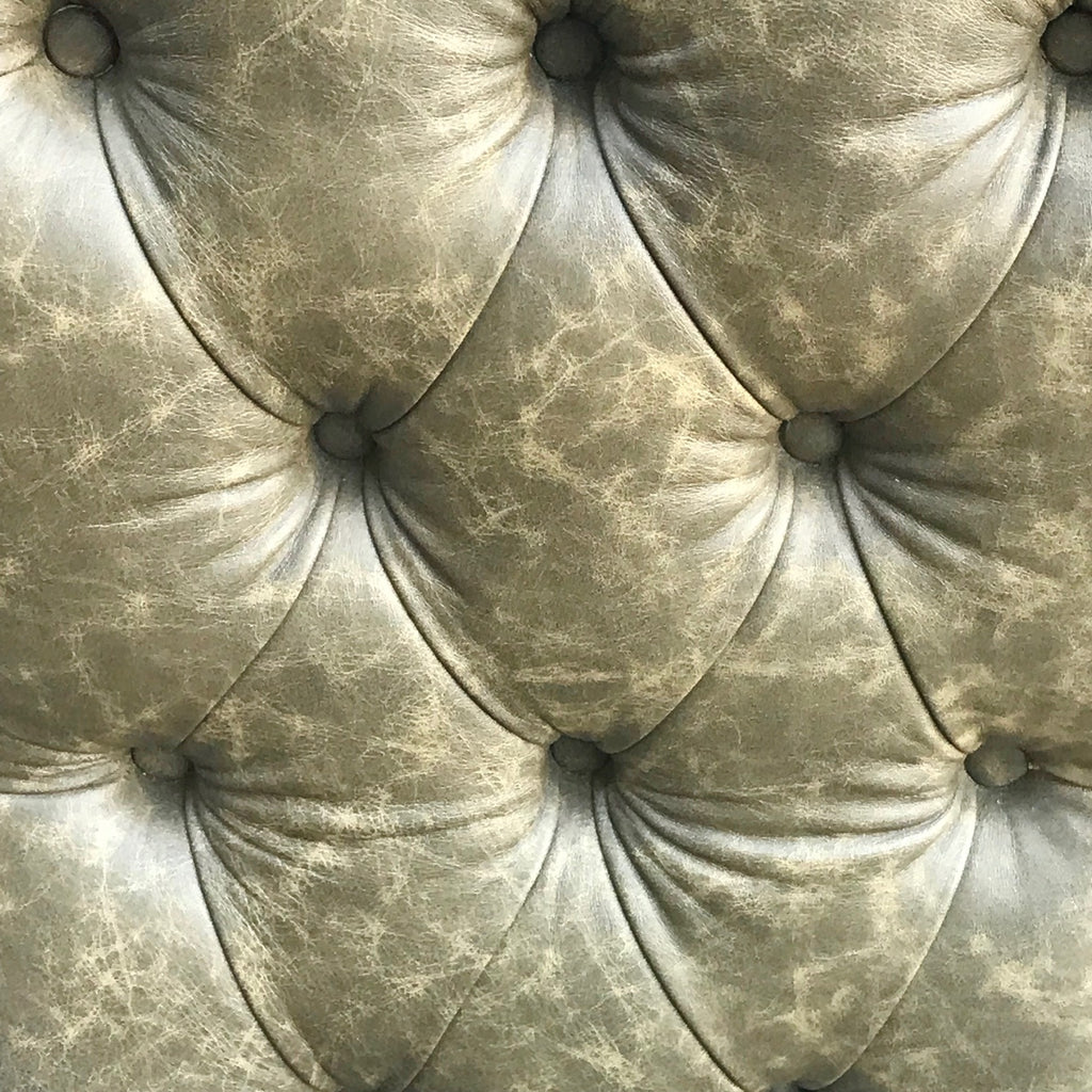 19th Century Leather Library Chair - Detail View - 4