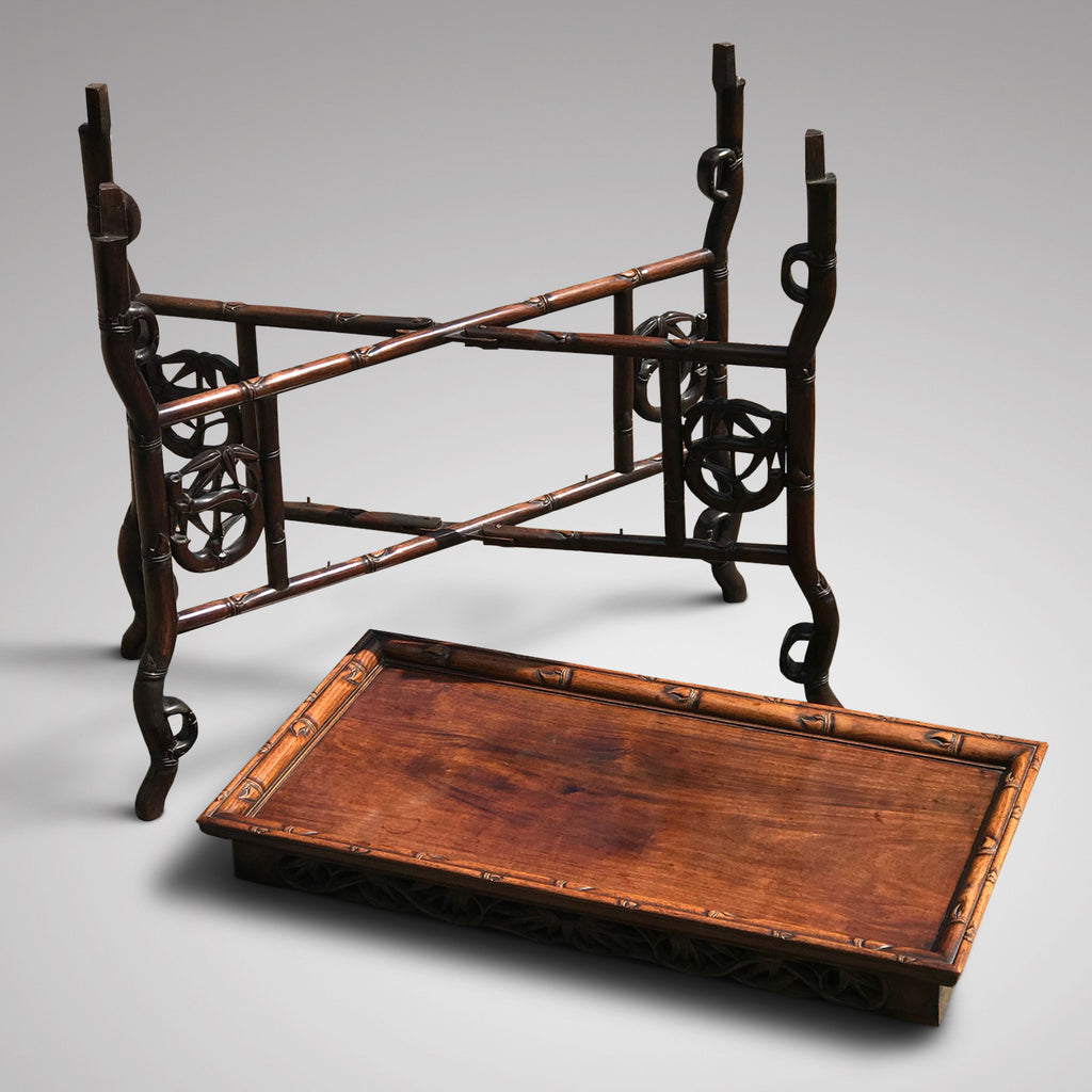 19th Century Chinese Hardwood Tray Table - Main View - 2