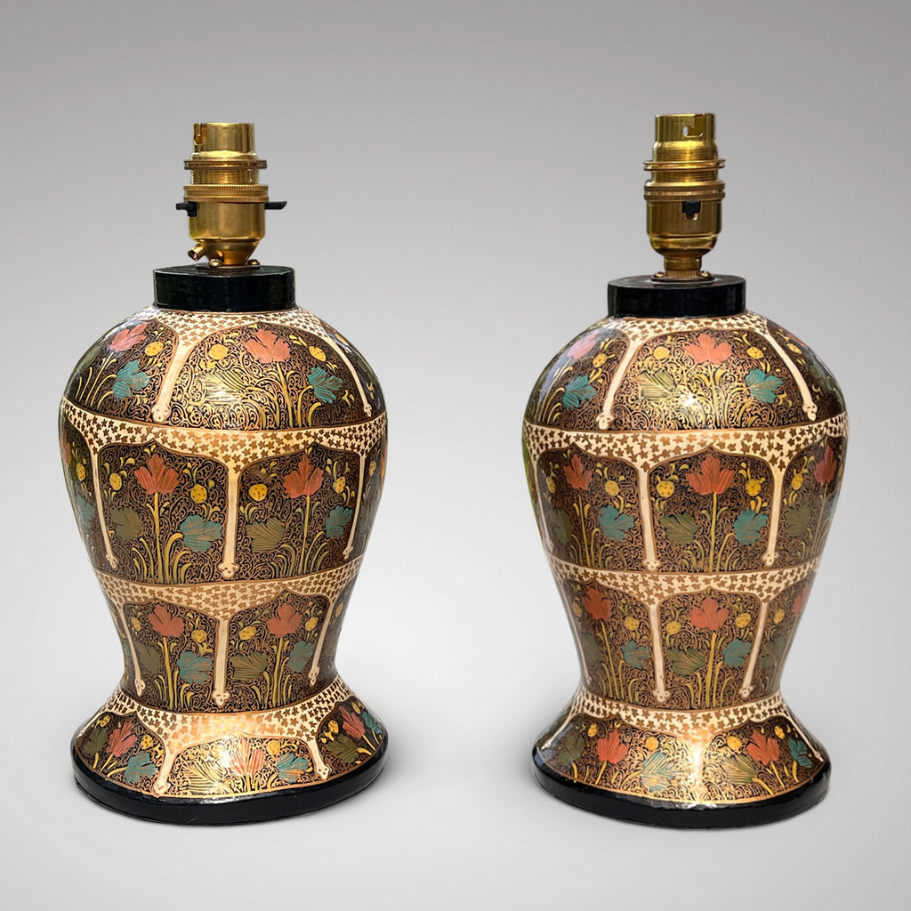 Pair of Baluster Kashmiri Table Lamps - Main View - 2