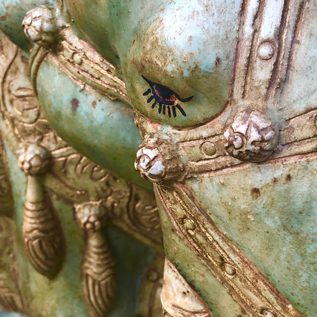 Qing Ceramic Elephant Garden Seat - Detail View - 5