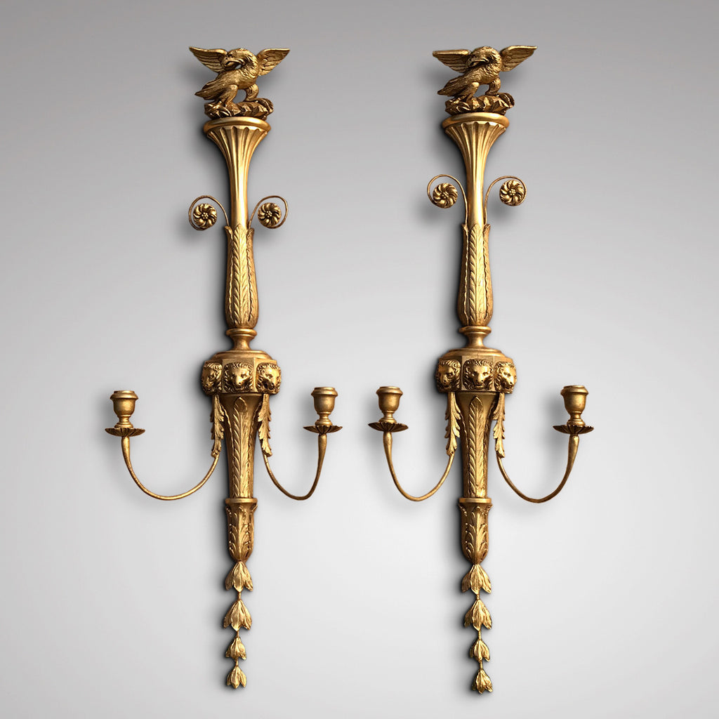 Pair of Regency Giltwood Wall Sconces - Main View -1