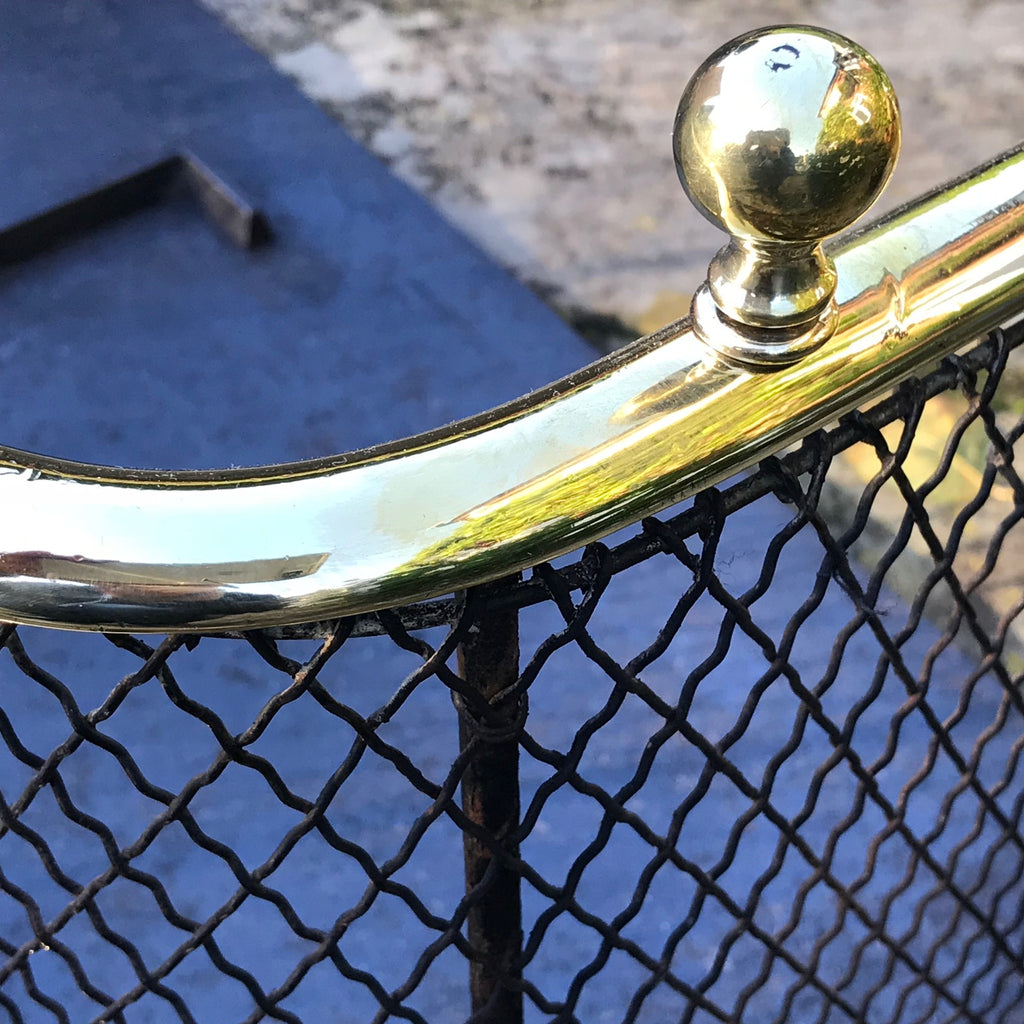 Regency Brass Topped Fire Guard - Brass Detail View - 4