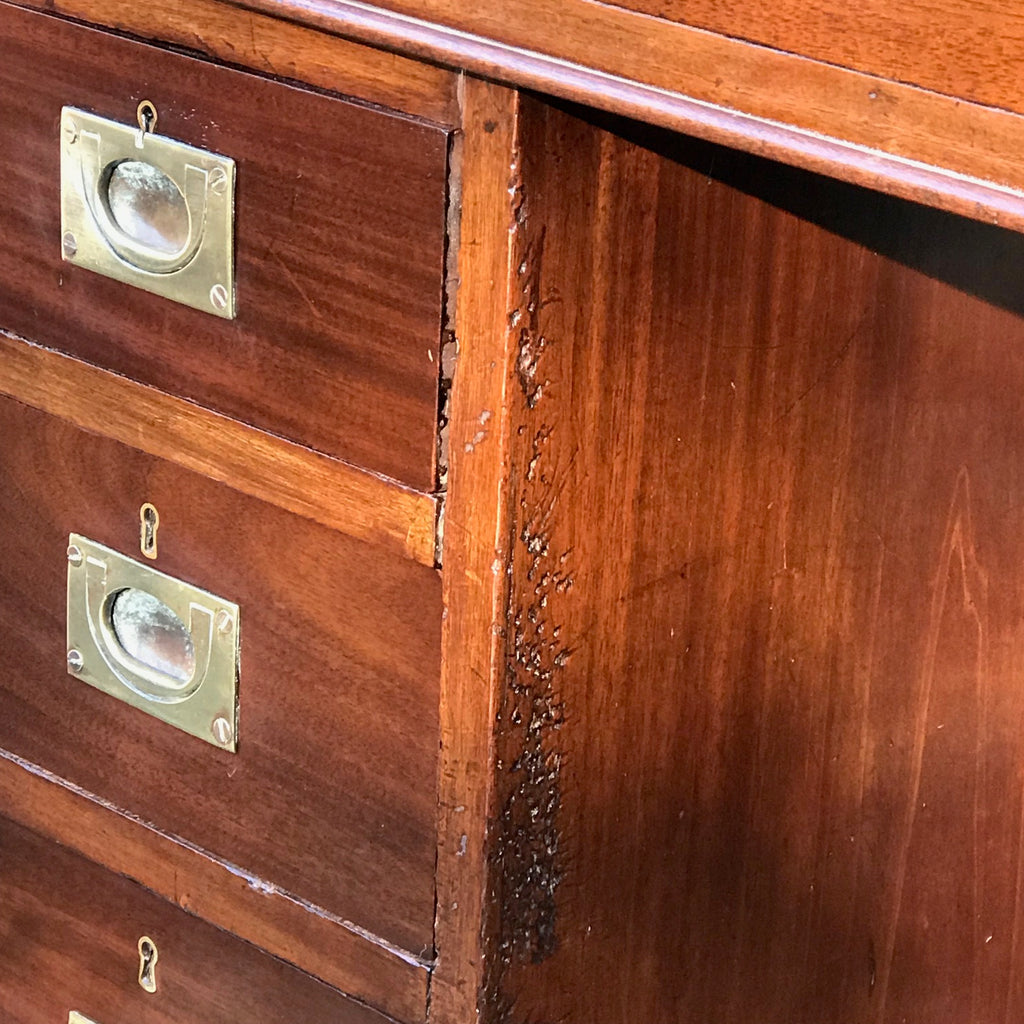 Early 20th Century Mahogany Campaign Desk