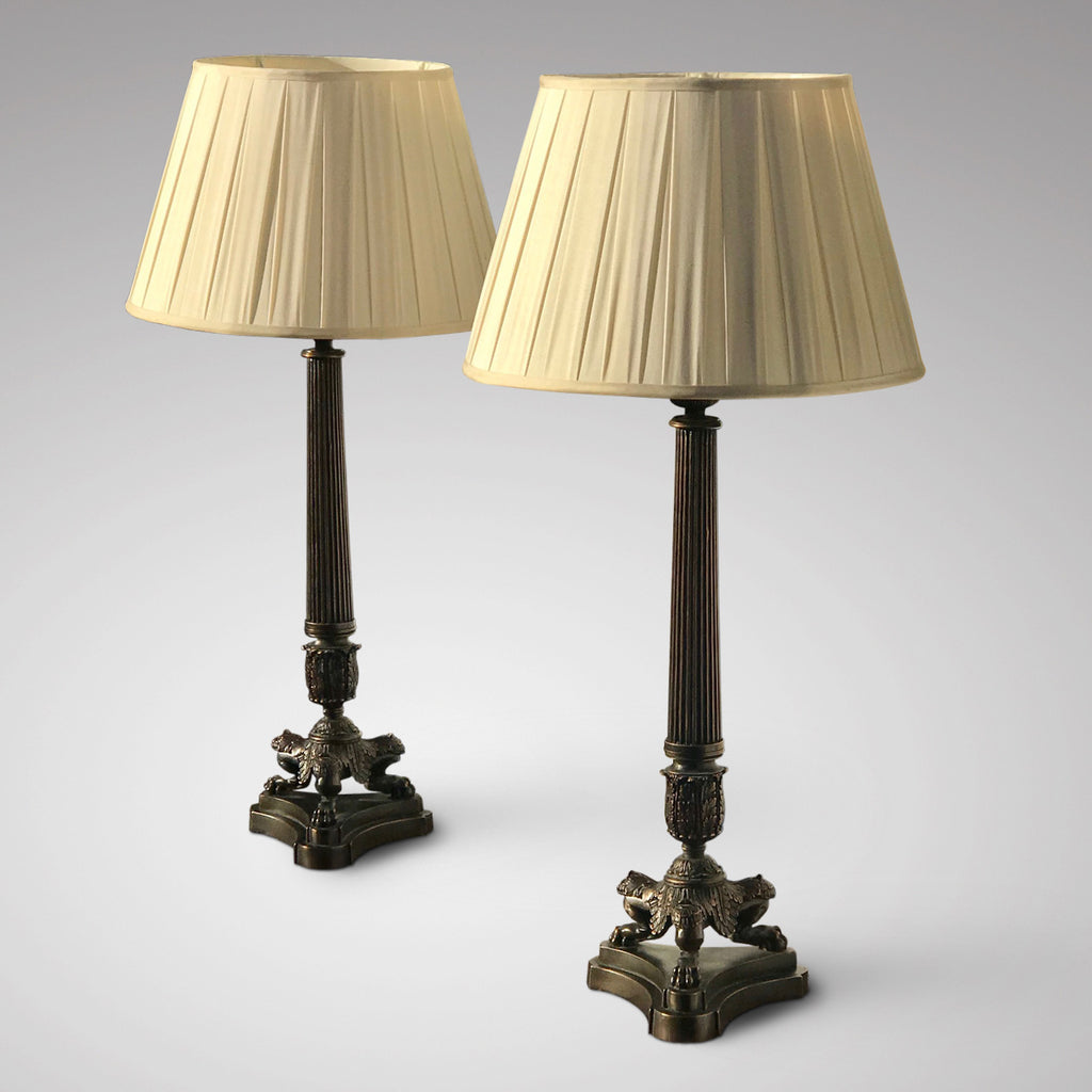 Fabulous Pair of Bronze Table Lamps - Main View - 1