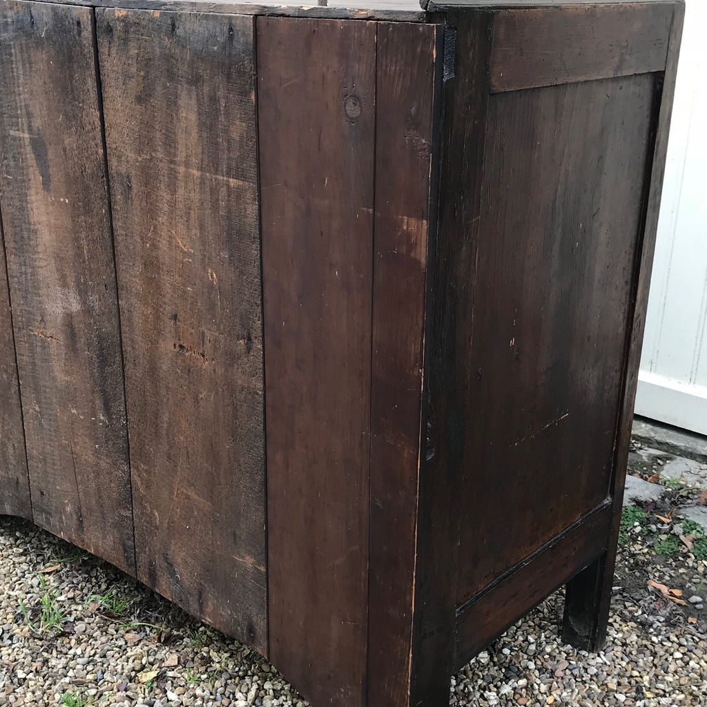 Early 19th Century Welsh Oak Bread & Cheese Cupboard - Back & Side Detail View - 7
