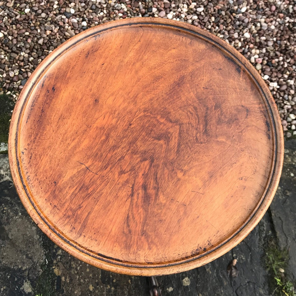19th Century Walnut Dished Top Wine Table - Detail View - 2