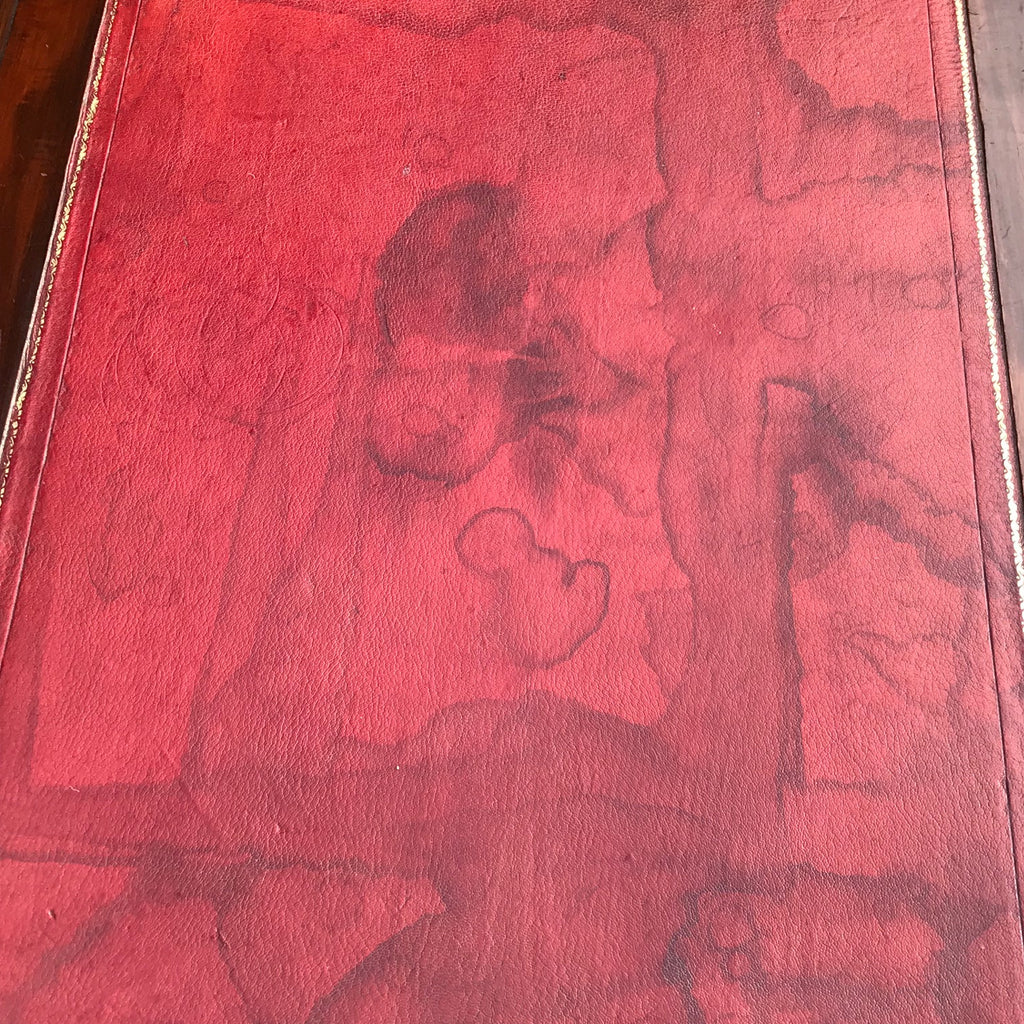 19th Century Mahogany Writing Table with Tooled Leather Top - Detail View - 3