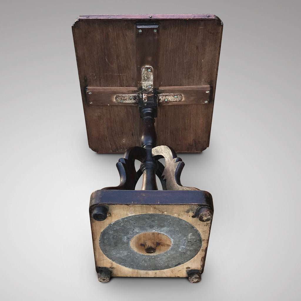 Rare 19th Century Teak Ships Table - Detail View - 5