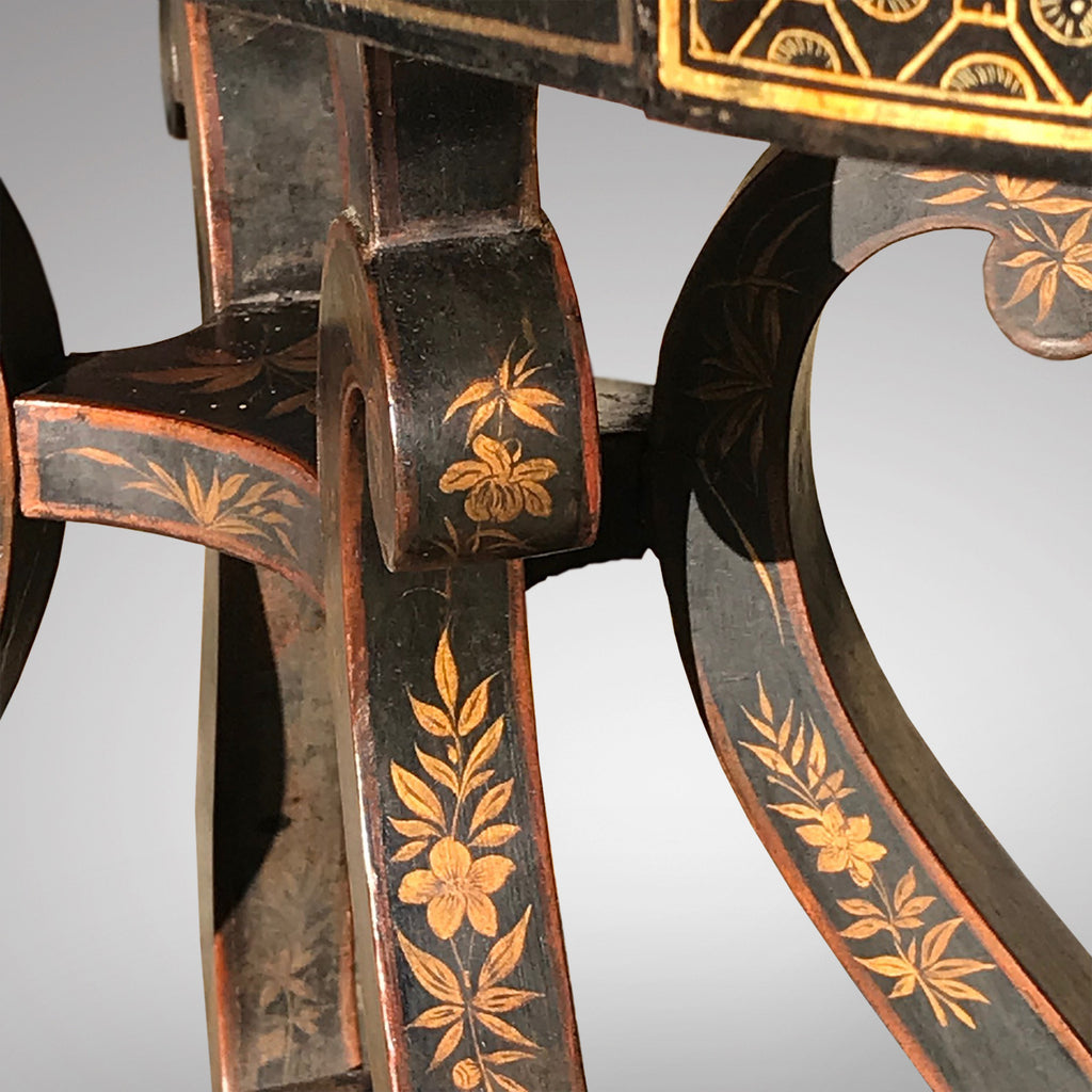 Regency Japanned & Painted Games Table