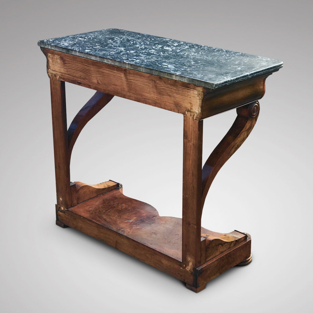 19th Century Walnut Console Table - Back View - 5