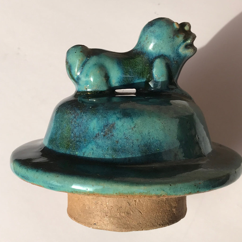 19th Century Chinese Jun Stoneware Vase & Cover - Detail of Cover - 8