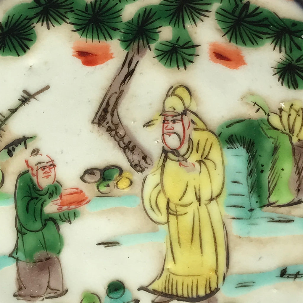 19th Century Chinese Famille Verte Ginger Jar - Detail View of Lid - 5