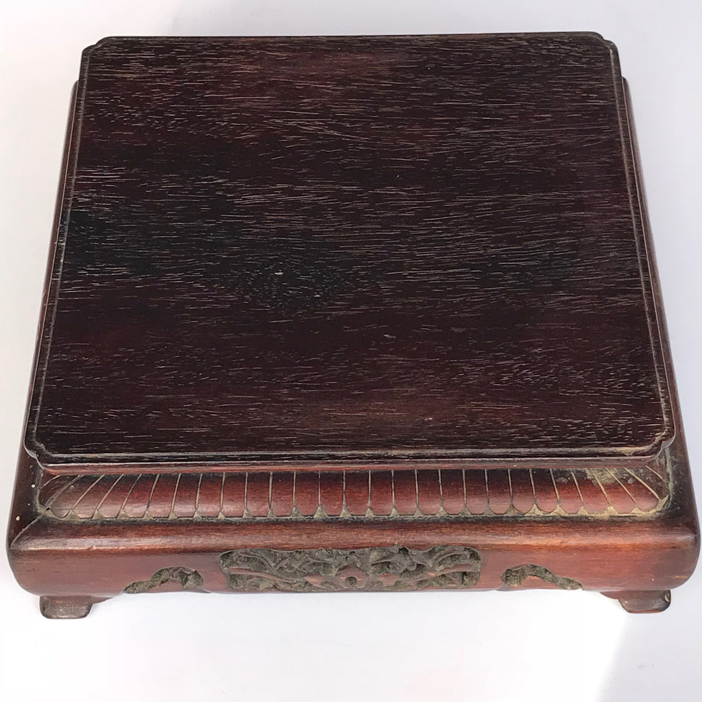 Late 18th/Early 19th Century Chinese Vase with Bud Finial- Hardwood Base- 14