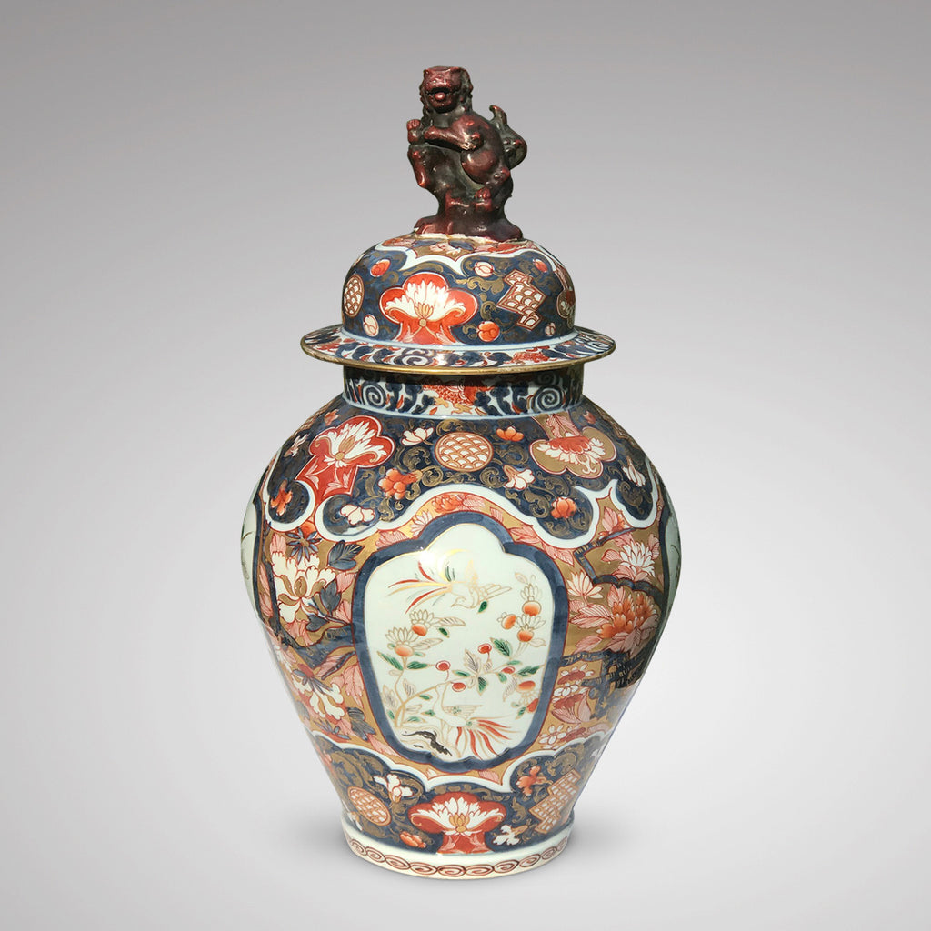 18th Century Imari Vase with Domed Cover - Main View - 2