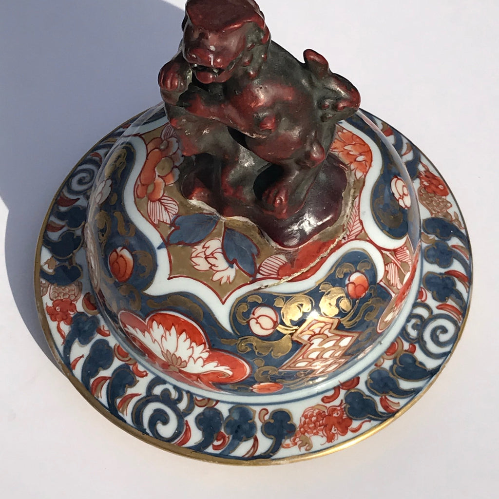 18th Century Imari Vase with Domed Cover