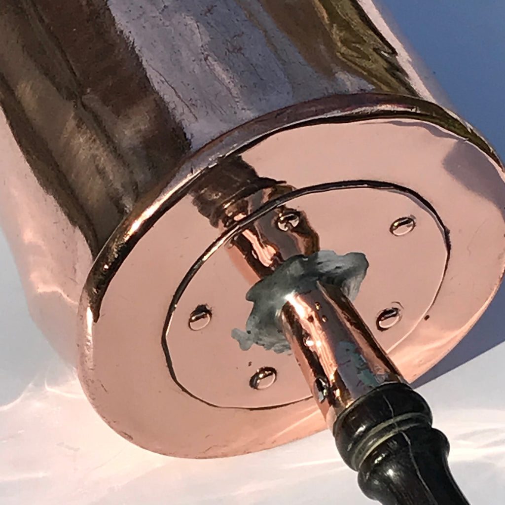 19th Century Copper Coal Scuttle - View of Scoop Handle - 4