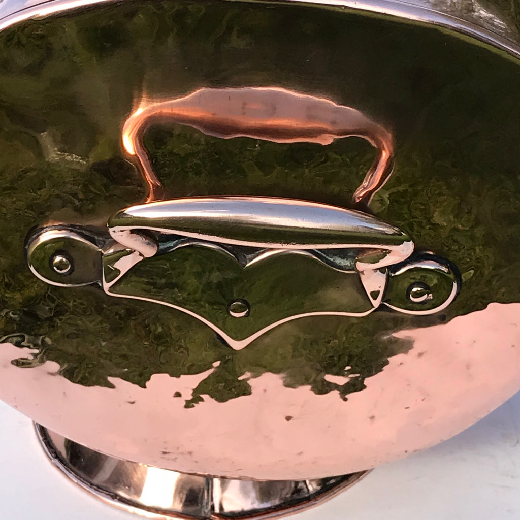 19th Century Copper Coal Scuttle - View of Handle - 3