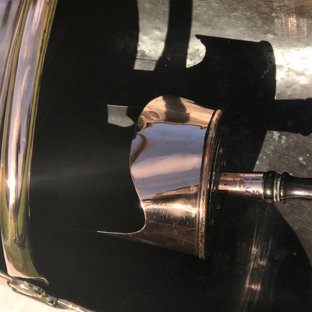 19th Century Copper Coal Scuttle - View of Coal Scoop - 2