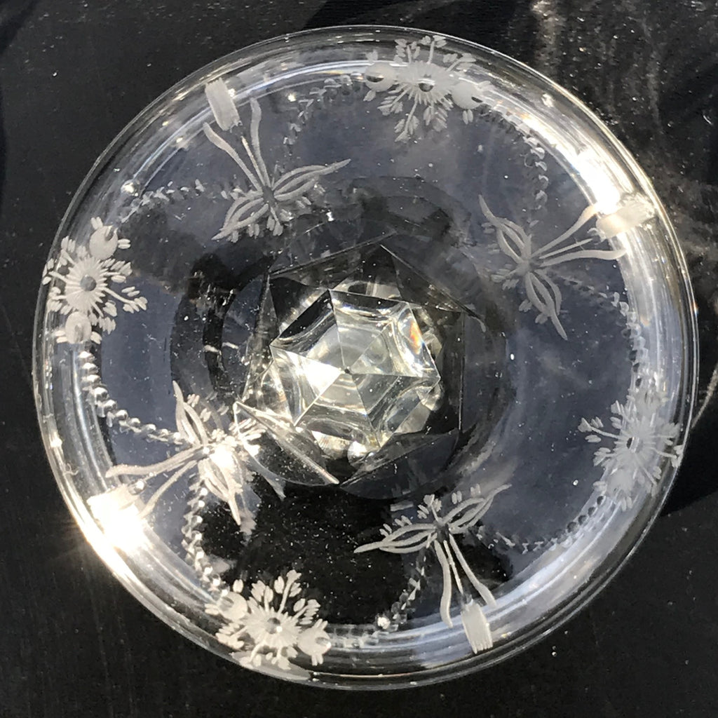 Pair of 19th Century Glass Urns - Detail of Glass Cover - 9