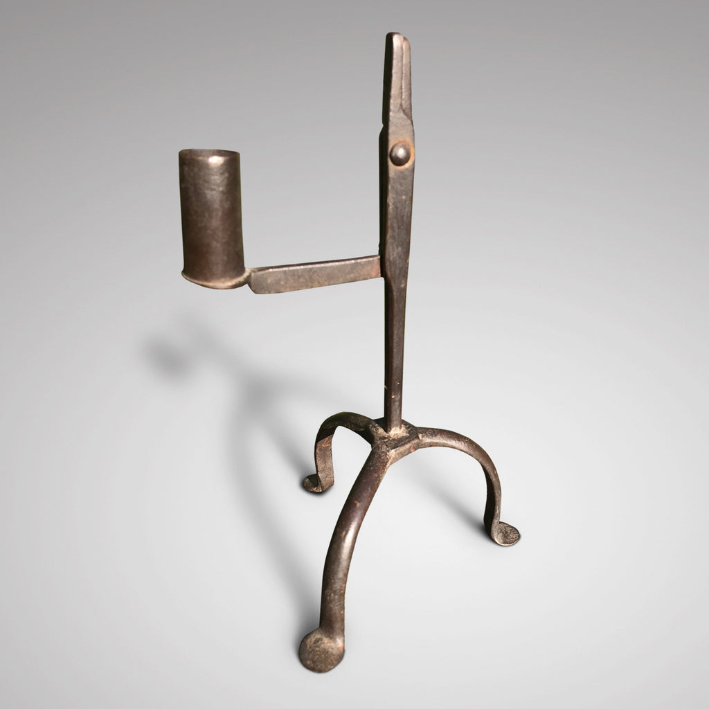 Georgian Wrought Iron Rush Light Holder