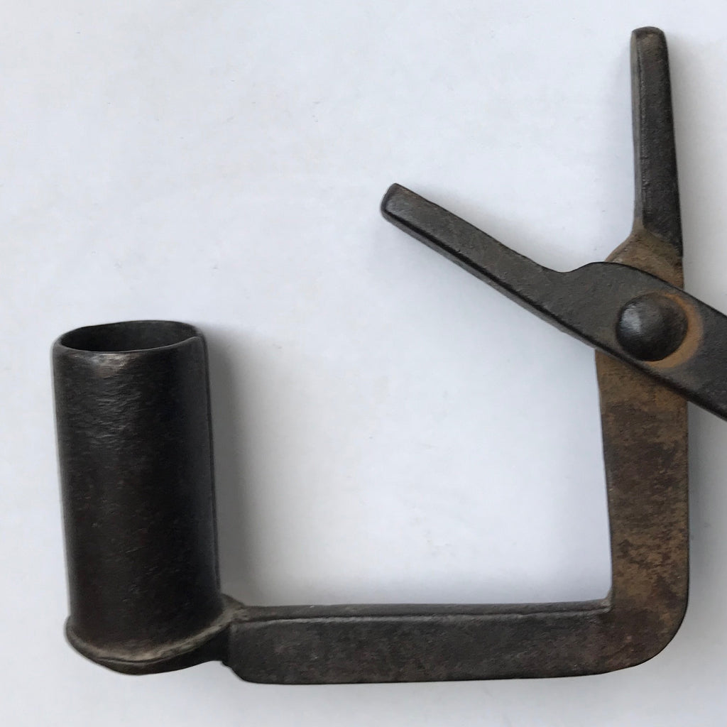 Georgian Wrought Iron Rush Light Holder