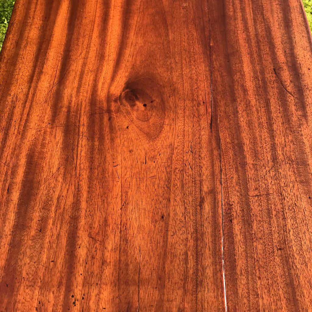 William IV Bow Front Mahogany & Burr Oak Chest of Drawers - Top View - 5