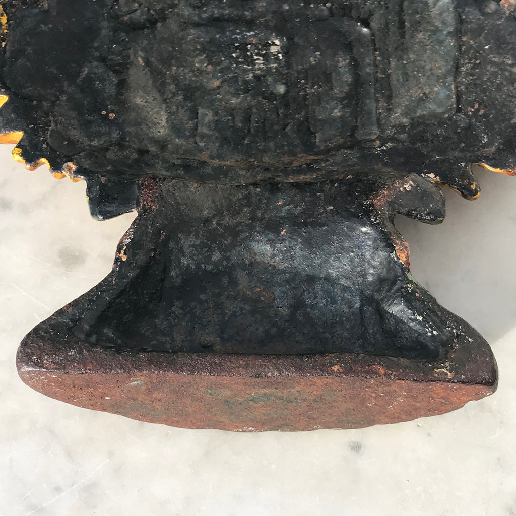 19th Century Cast Iron Sunflower Door Stop - Back View - 3
