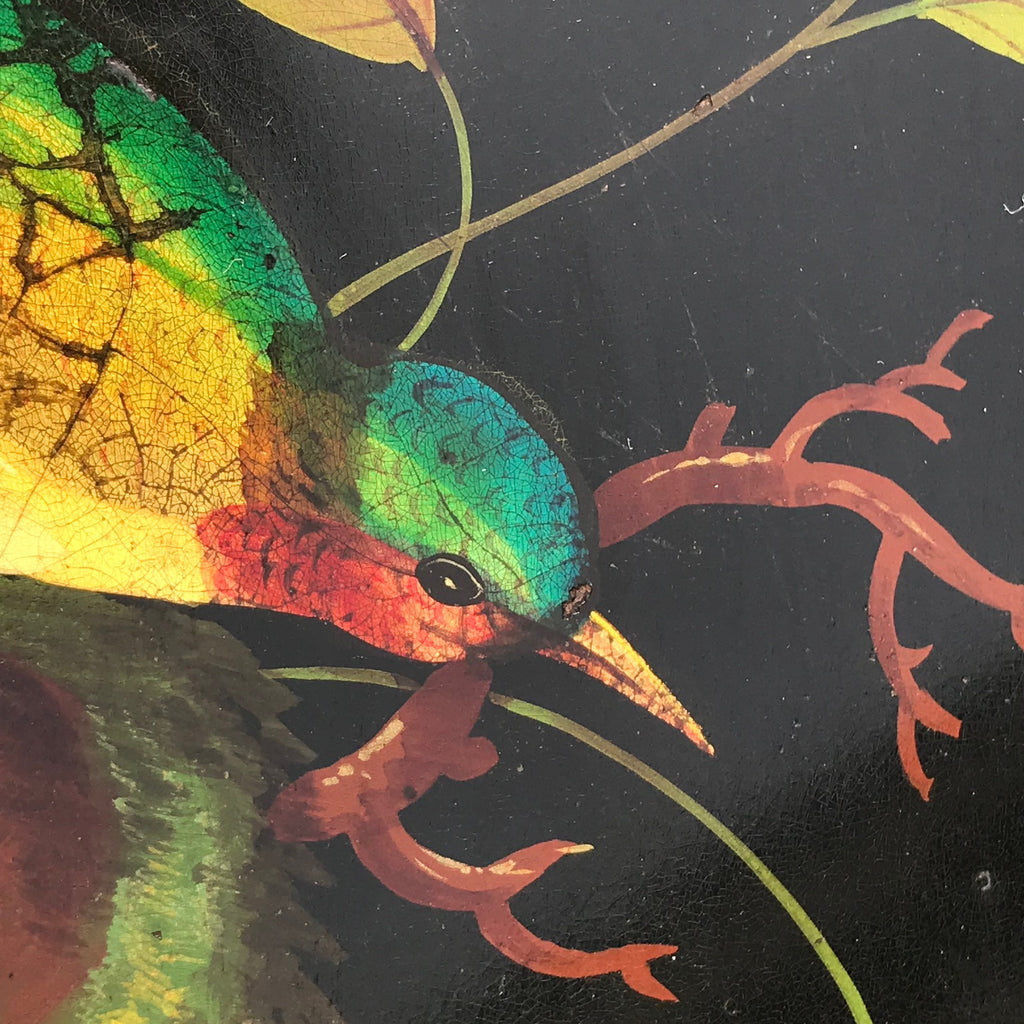 19th Century Toleware Tray Inlaid with Mother of Pearl - Detail View - 3