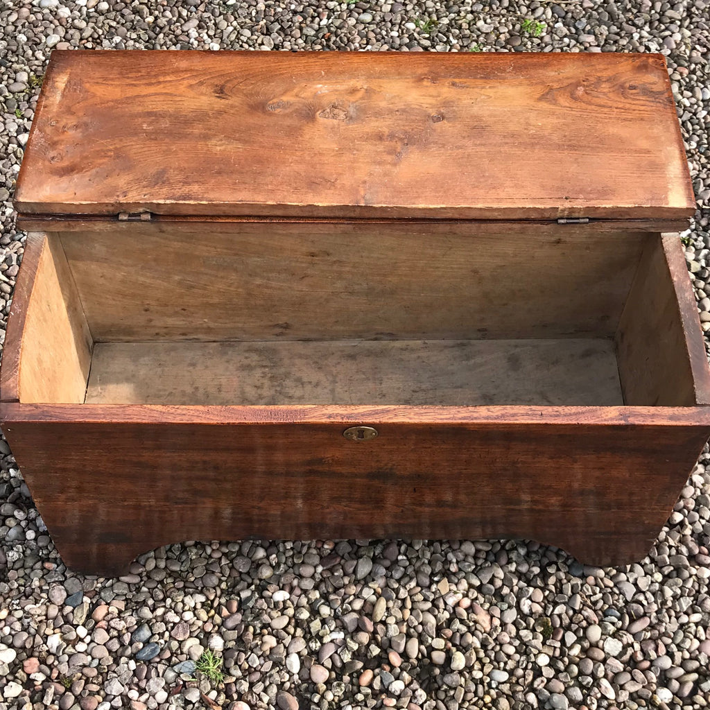 Small Georgian Elm Coffer - Detail View - 4