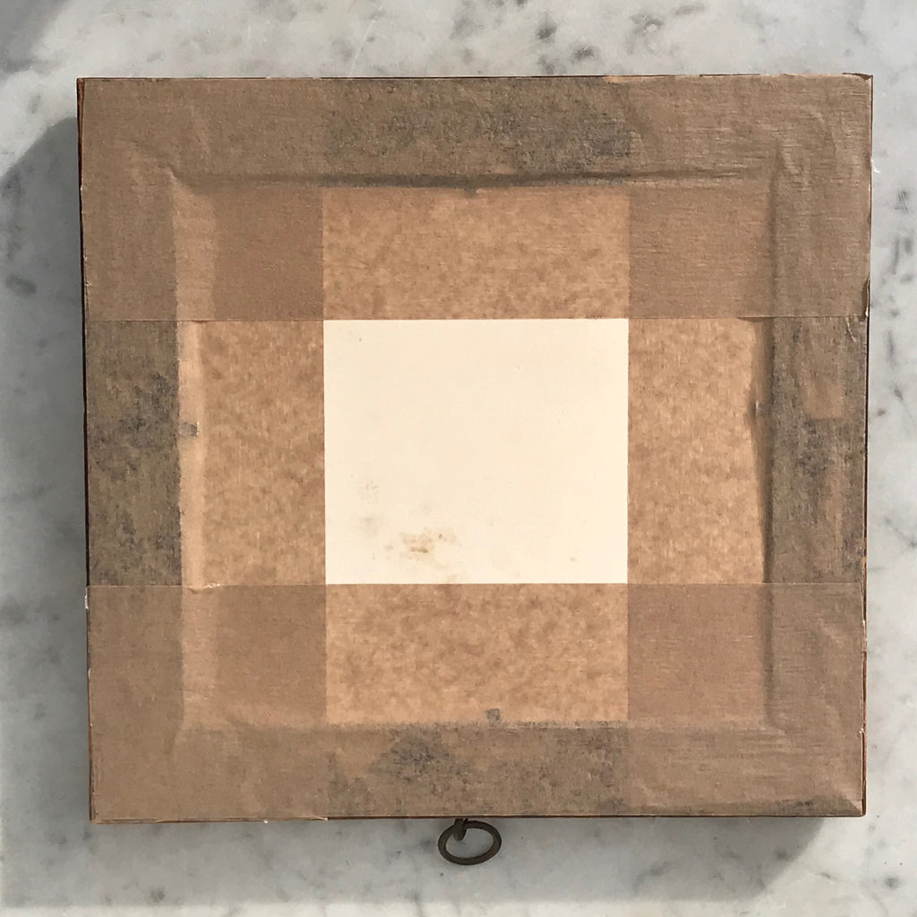 Victorian Botanical Watercolour in Maple Frame - Back View - 3