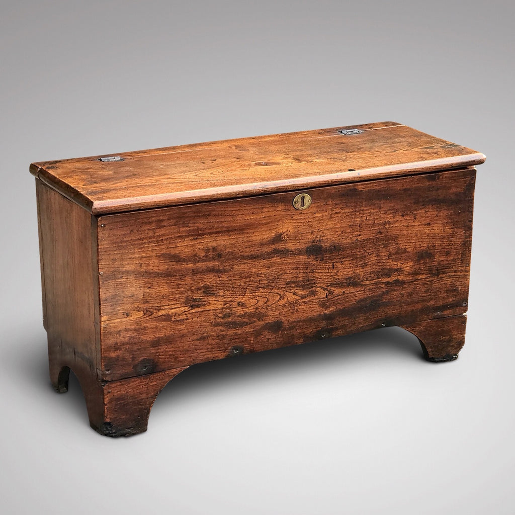 Small Georgian Elm Coffer - Main View - 2