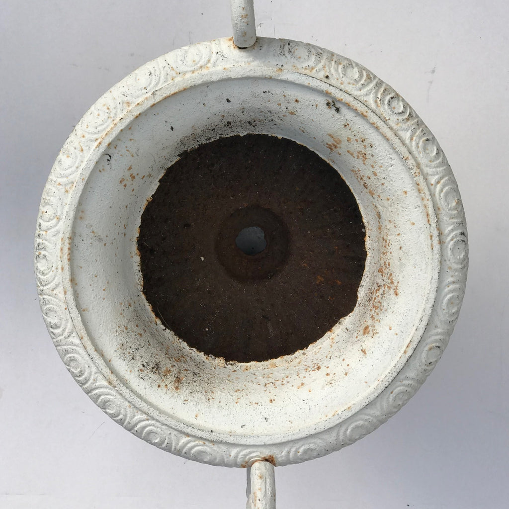 Pair of 19th Century Cast Iron Twin Handled Garden Urns - Detail View - 6