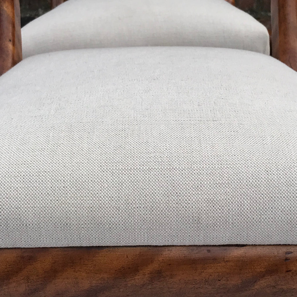 Set of 6 William IV Satin Birch Dining Chairs - Seat Detail - 6