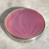 Art Deco Glass Pot with Silver & Guilloche Enamel Top - Detail View - 3