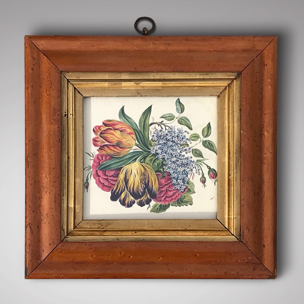 Victorian Botanical Watercolour in Maple Frame - Main View - 1