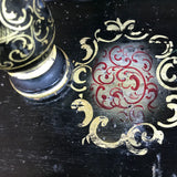 Victorian Japanned & Painted Embroidery Frame - Detail View - 4